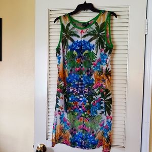 NICOLE SHEER HIGH LOW SHEER TANK TOP